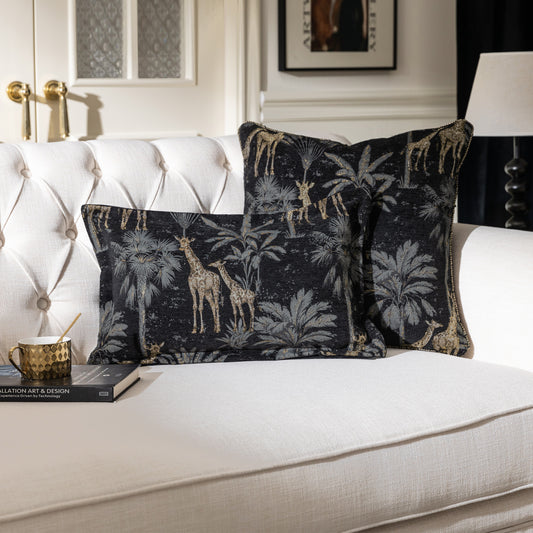 Giraffe Palm Tree 13"x20" Lumbar Pillow Cover