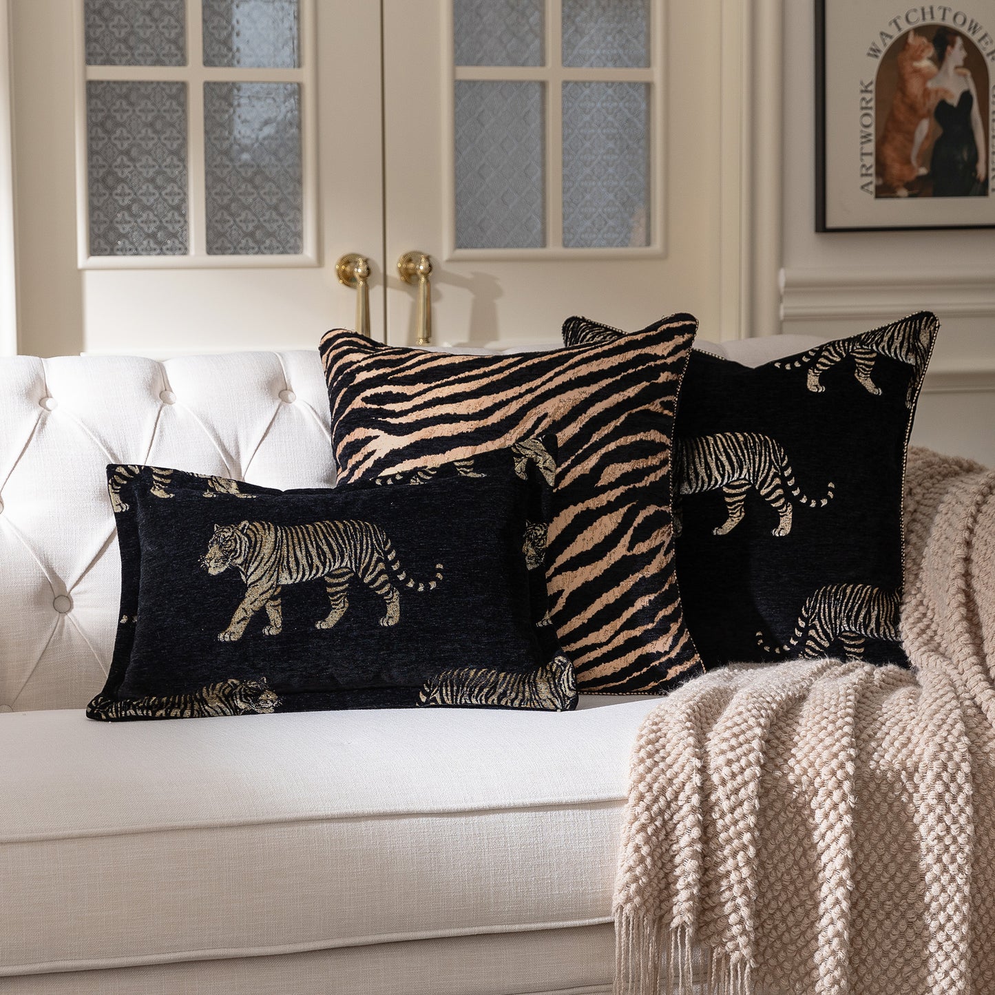Tiger  13"x20" Lumbar Pillow Cover