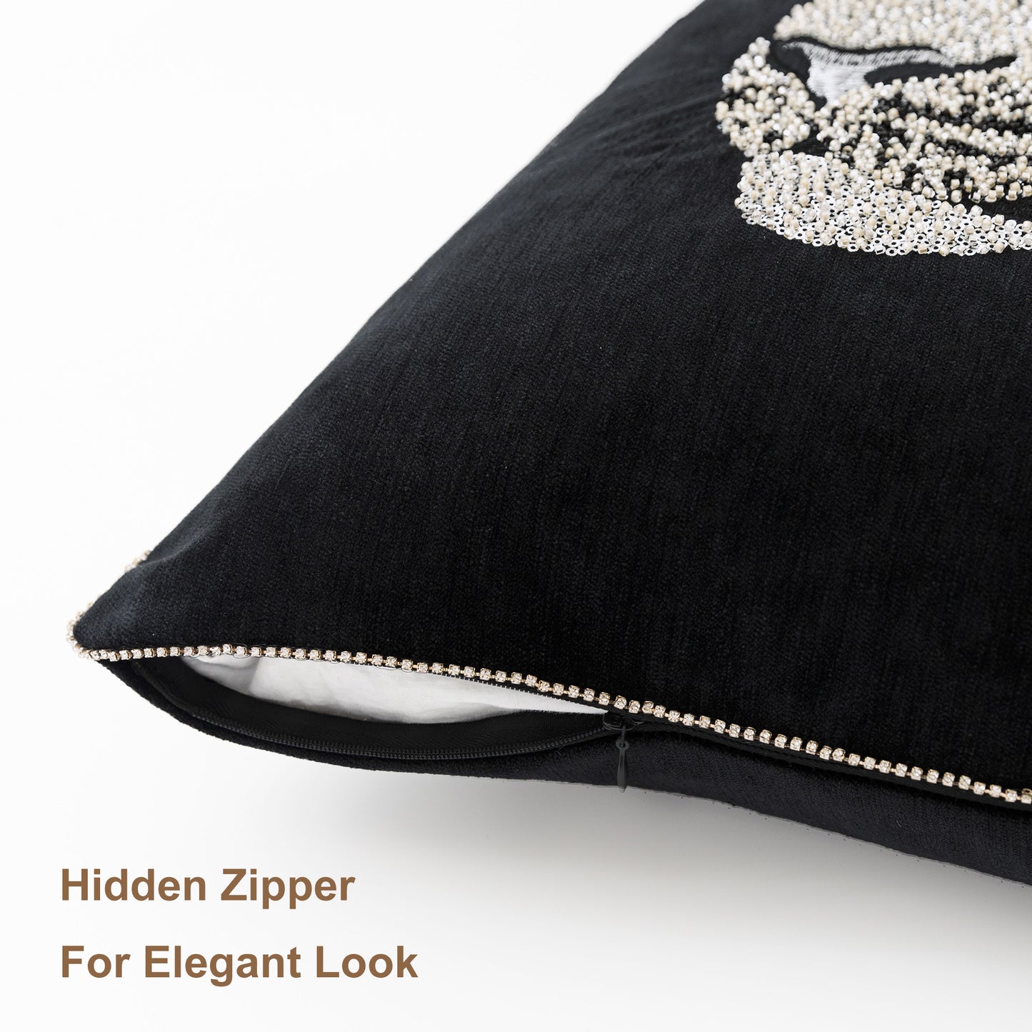 1-Piece Luxury Tiger Embroidered 20" Pillow Cover