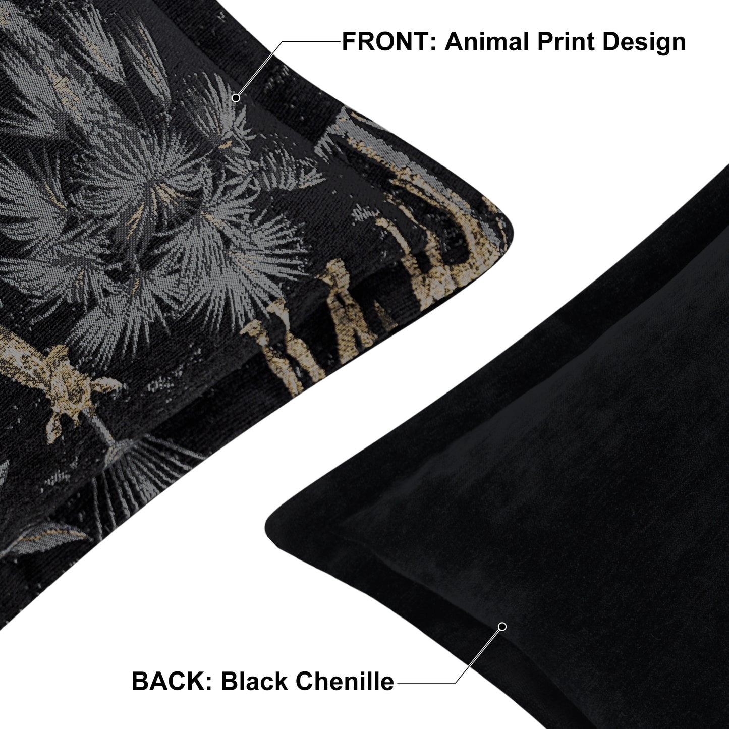 Giraffe Palm Tree 13"x20" Lumbar Pillow Cover