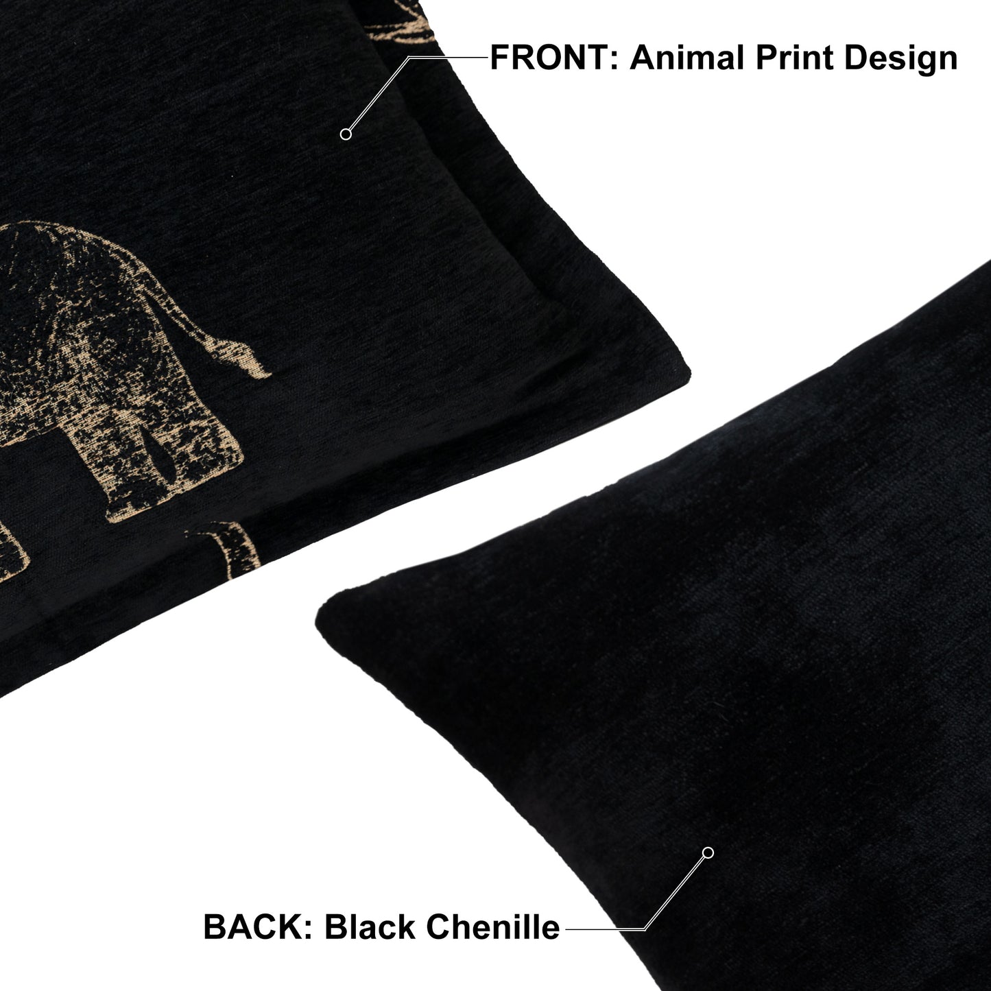 1-Piece Vintage Elephant 13"x20" Lumbar Pillow Cover