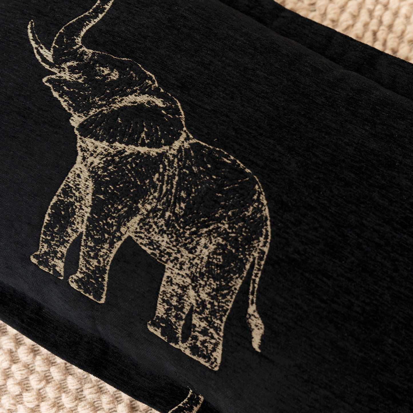1-Piece Vintage Elephant 13"x20" Lumbar Pillow Cover