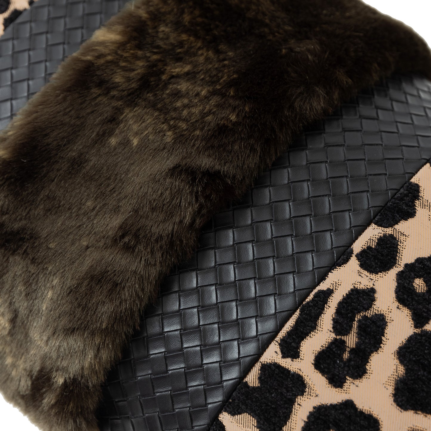 Leopard Print  13"x20" Patchwork Lumbar Pillow Cover