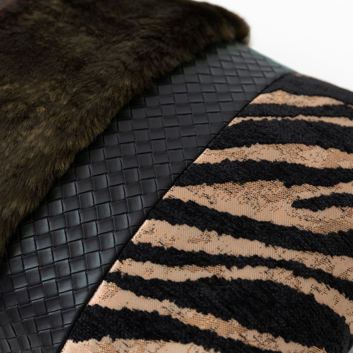 Tiger Print  13"x20" Patchwork Lumbar Pillow Cover