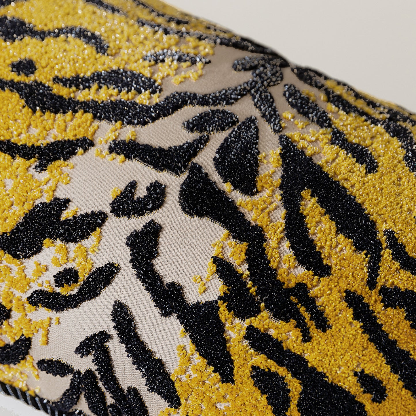 1-Piece  Tiger Print Cut-Pile 13"x26" Lumbar Pillow Cover